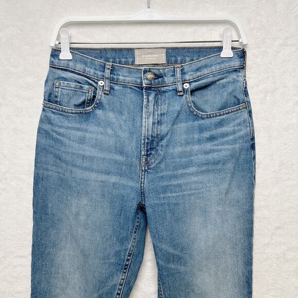 EVERLANE The Original Cheeky Cropped Jean High Rise Stretch Raw Hem Sz 28 - Picture 5 of 11